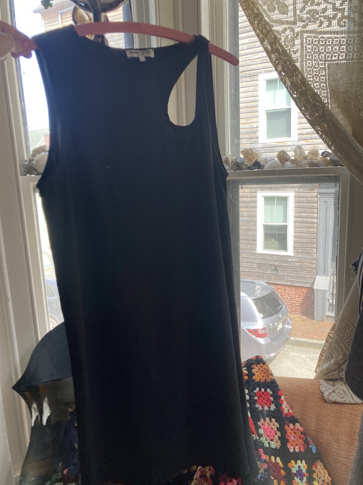 Opening Ceremony Asymmetrical Shift Dress Size 2 Black Cut-out Minimalist EUC