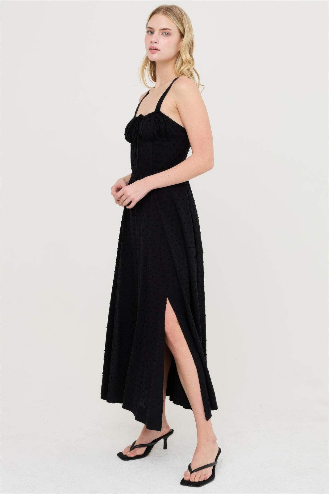 Boned Tie-back Dress