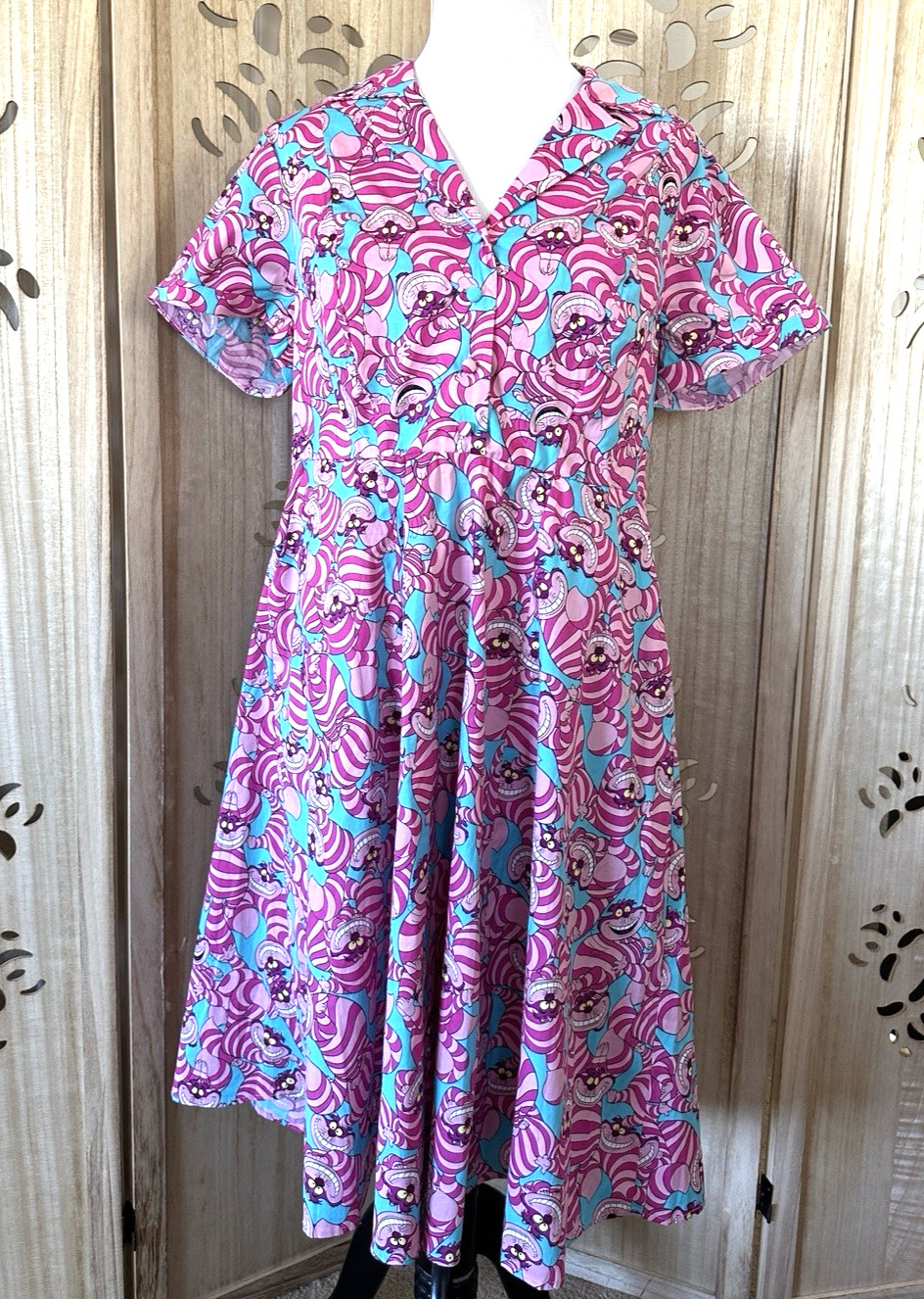 Torrid Alice in Wonderland Cheshire Cat Swing Dress Size 12
