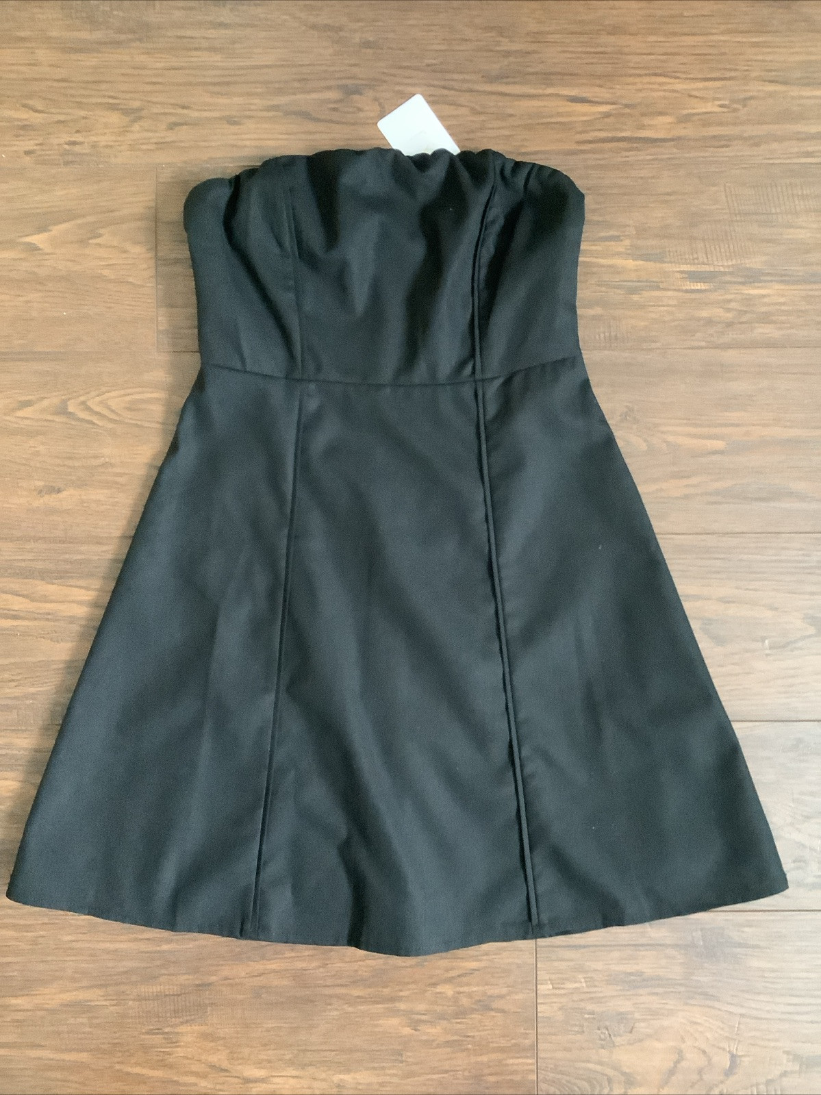 Billy J Mini Cotton Linen Dress Womens 8 Black NWT