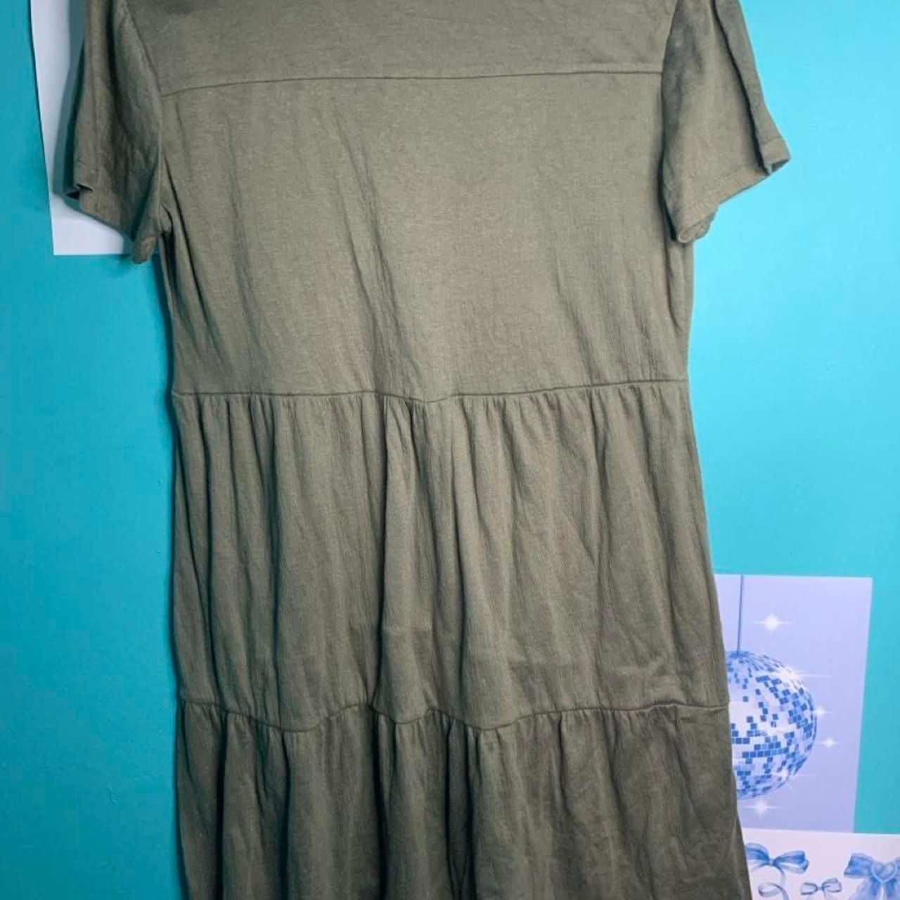 Knox Rose Olive Green Tiered Mini Dress Size M