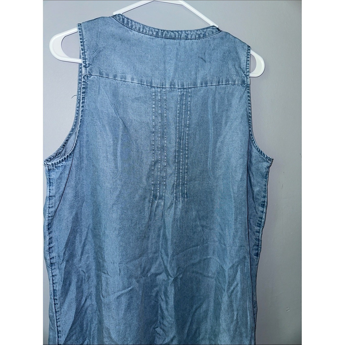 Coldwater Creek NWT Denim Midi Dress blue women’s size medium