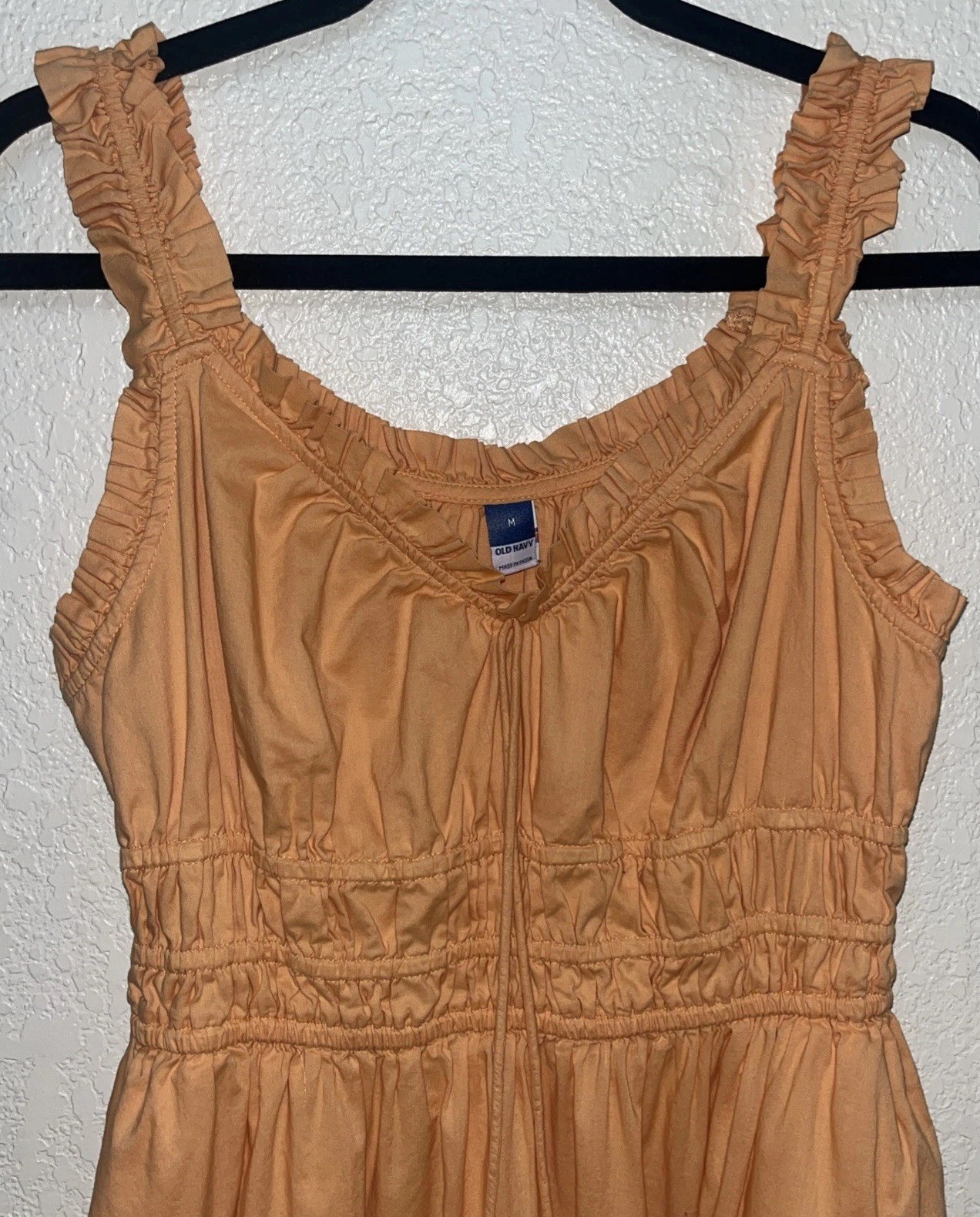 OLD NAVY Waist-Defined Ruffled Midi Dress -Size M TALL Blossom Petal