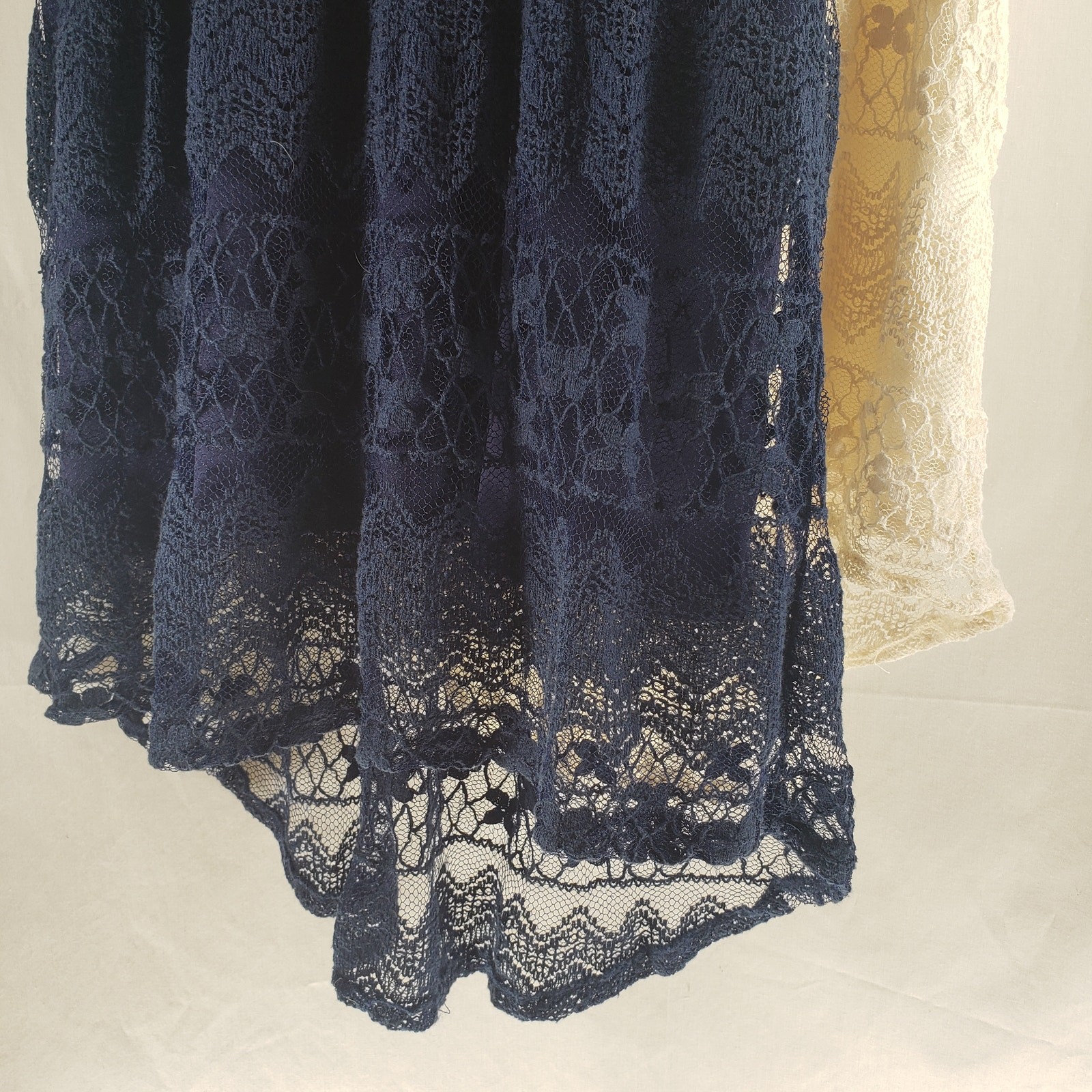 Rewind Dress Junior Size Small Bundle Hi-Lo Cream & Blue Sleeveless Cotton-Blend