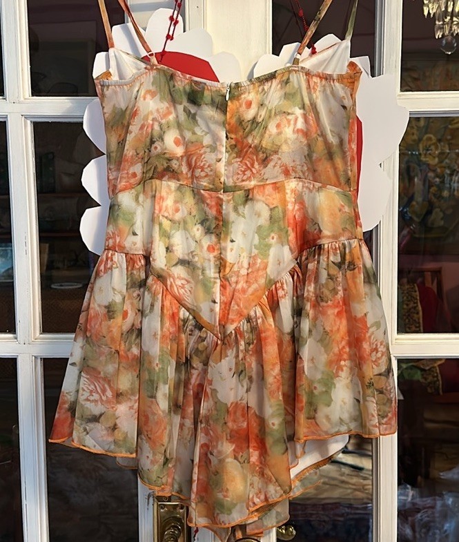 Floral Strap Ruffle Mini Romper