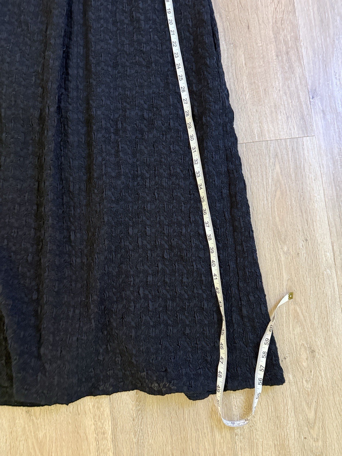 Jeana Sohn Black Textured Cap Sleeve Maxi Dress Size 1