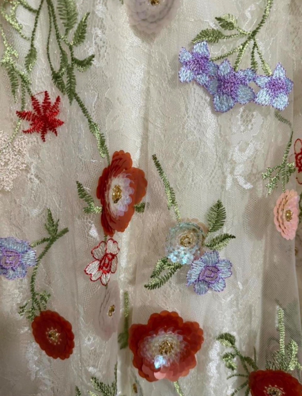 Custom Beaded Flower Prom Dress