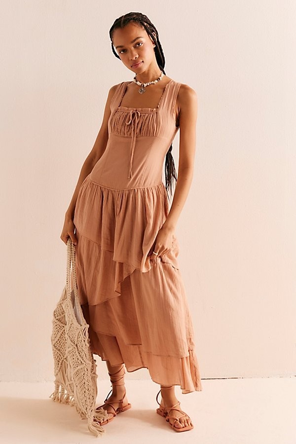Free People In My Dreams Midi S 6 Women’s Free-est Ivory Cotton Dress NWD 46450