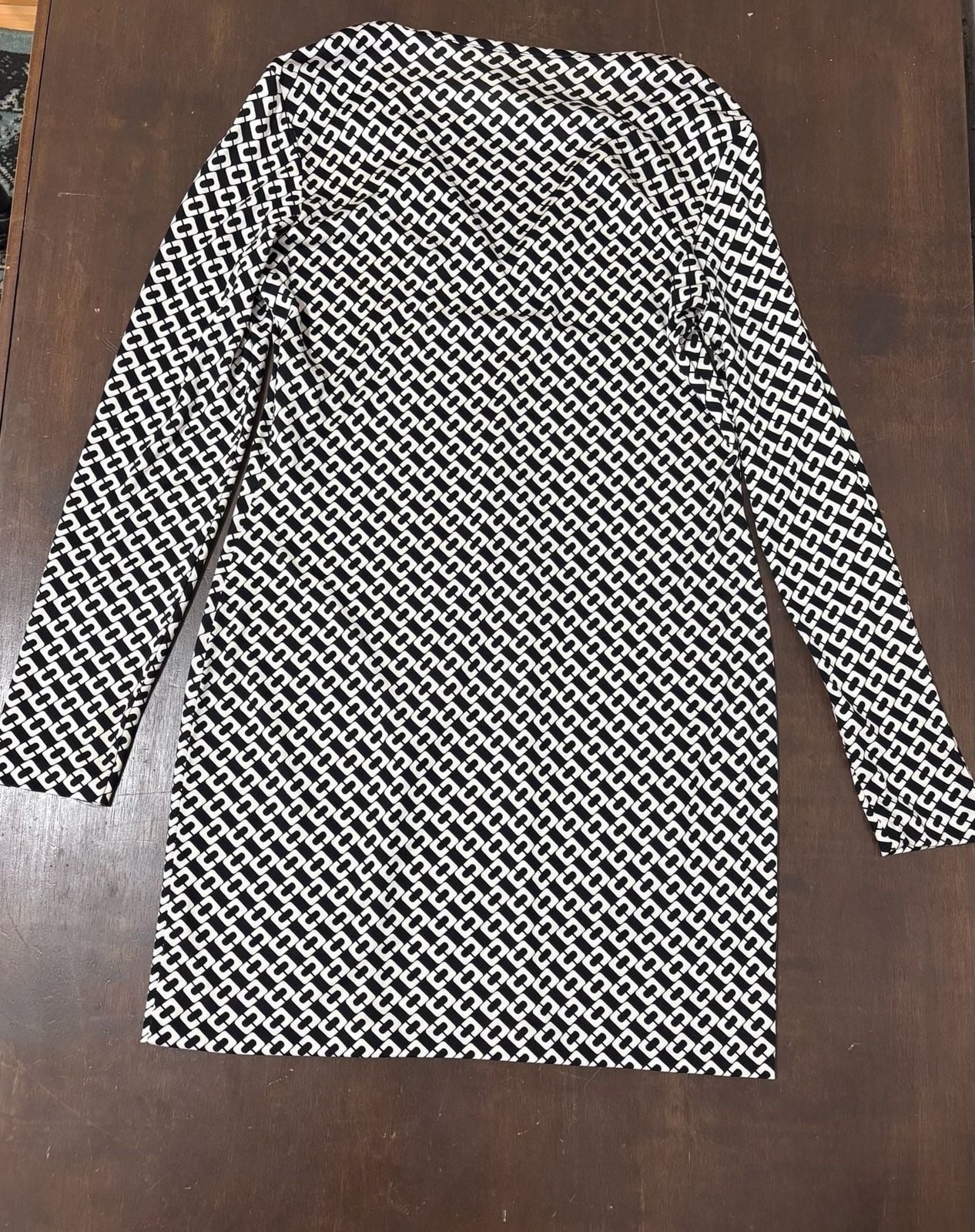Diane von Furstenberg Reina Jersey Silk Long Sleeve Dress Size 6
