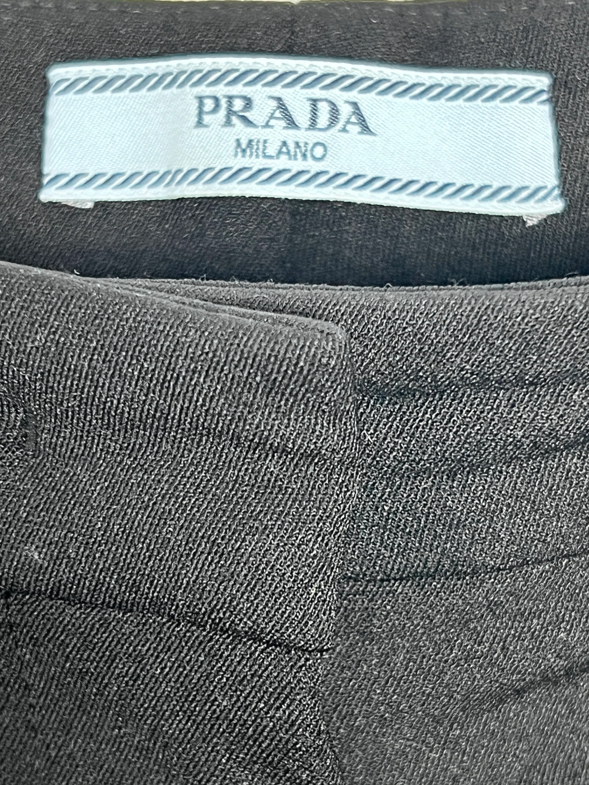 Prada Technical Wool Blended Cuffed Trousers 44/W32