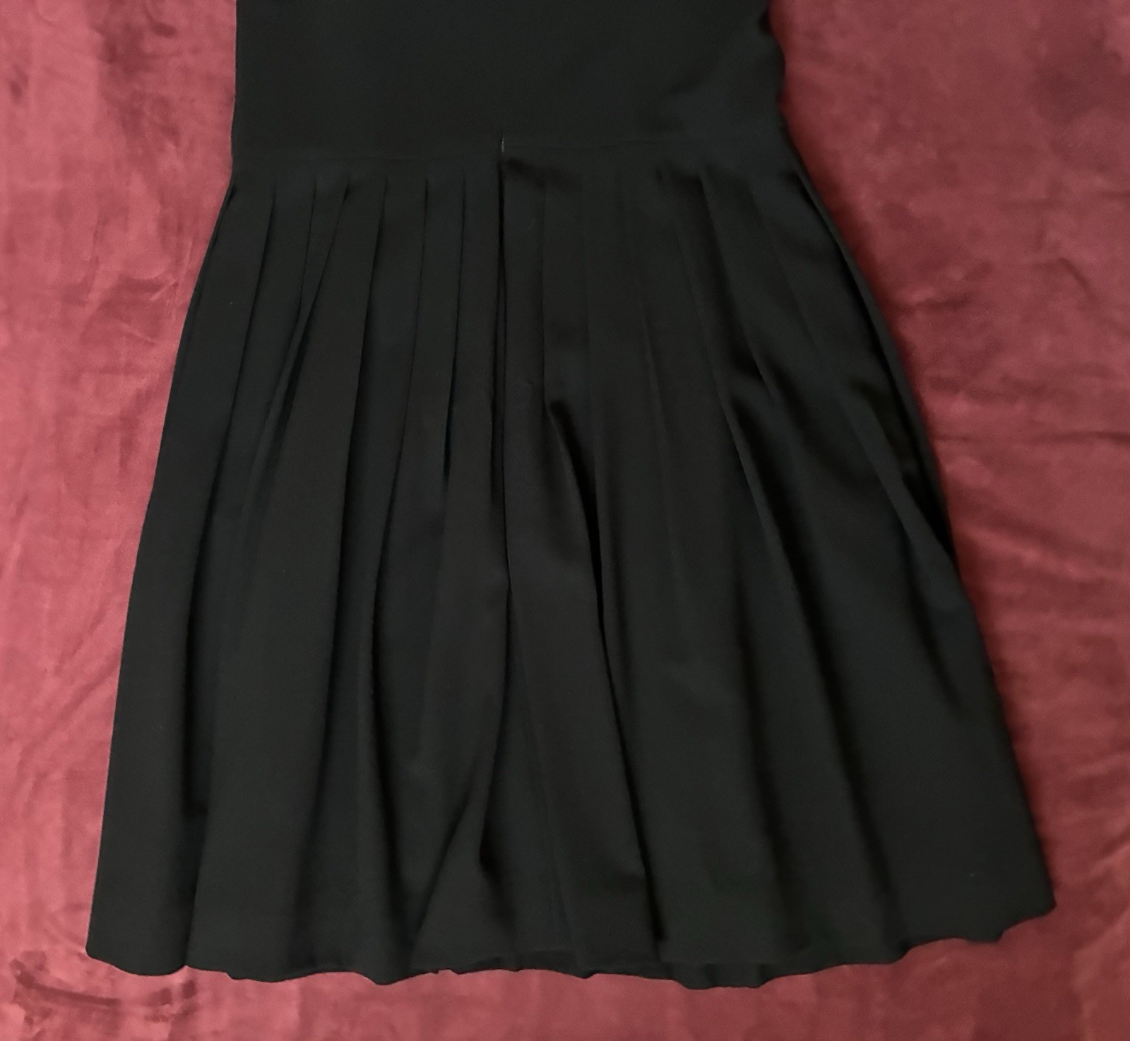 Ralph Lauren Collection Purple Label Black Dress Fit Flare Pleated Sleeveless 8