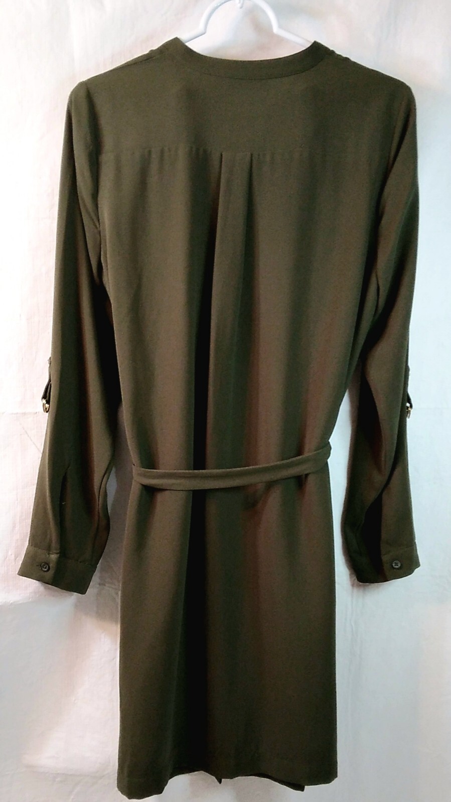 Apt. 9• Size M• Long Buckle Sleeve• Button Front• Belted• Lined• Shirt Dress•