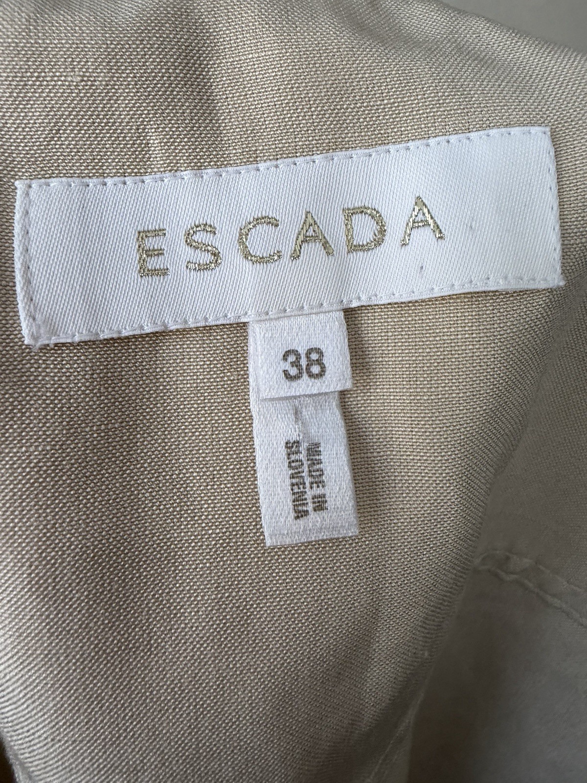 Escada Dress 59% Silk 41% Linen Size 38 (missing Belt)