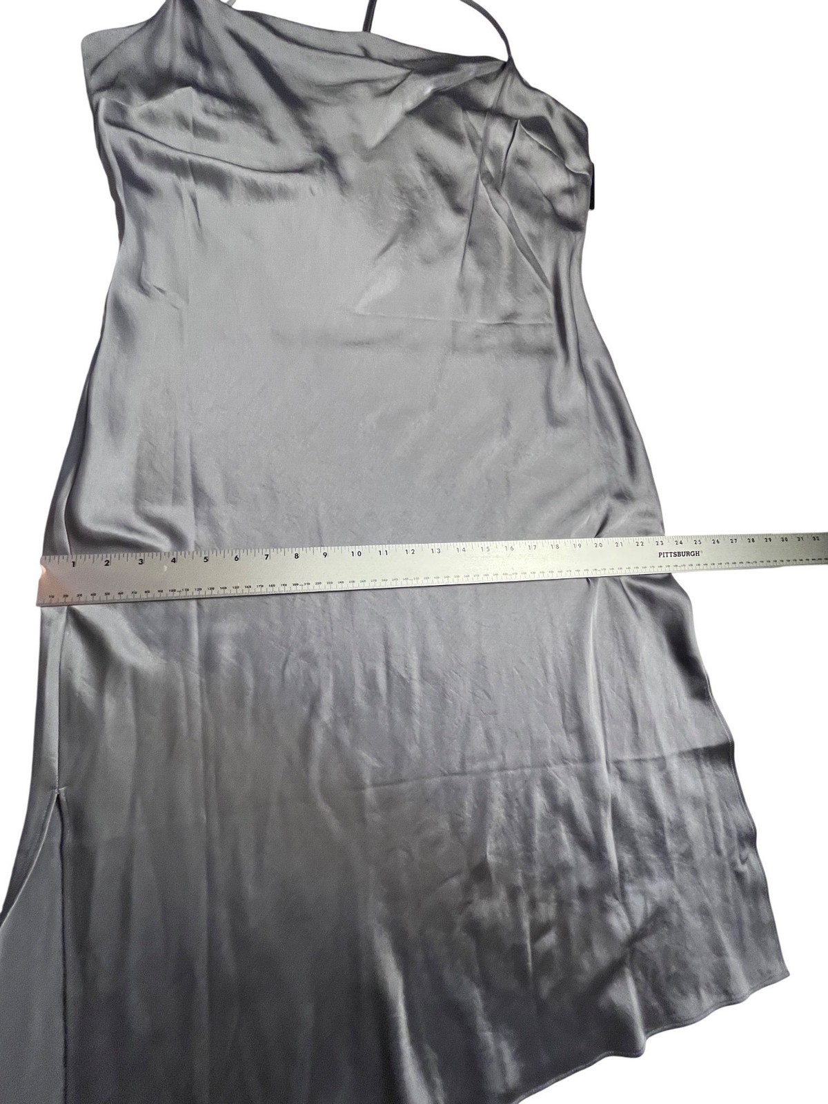 Express Satin Cowl Neck Slip Midi/maxi Dress In Gray XL New with Tags sexy