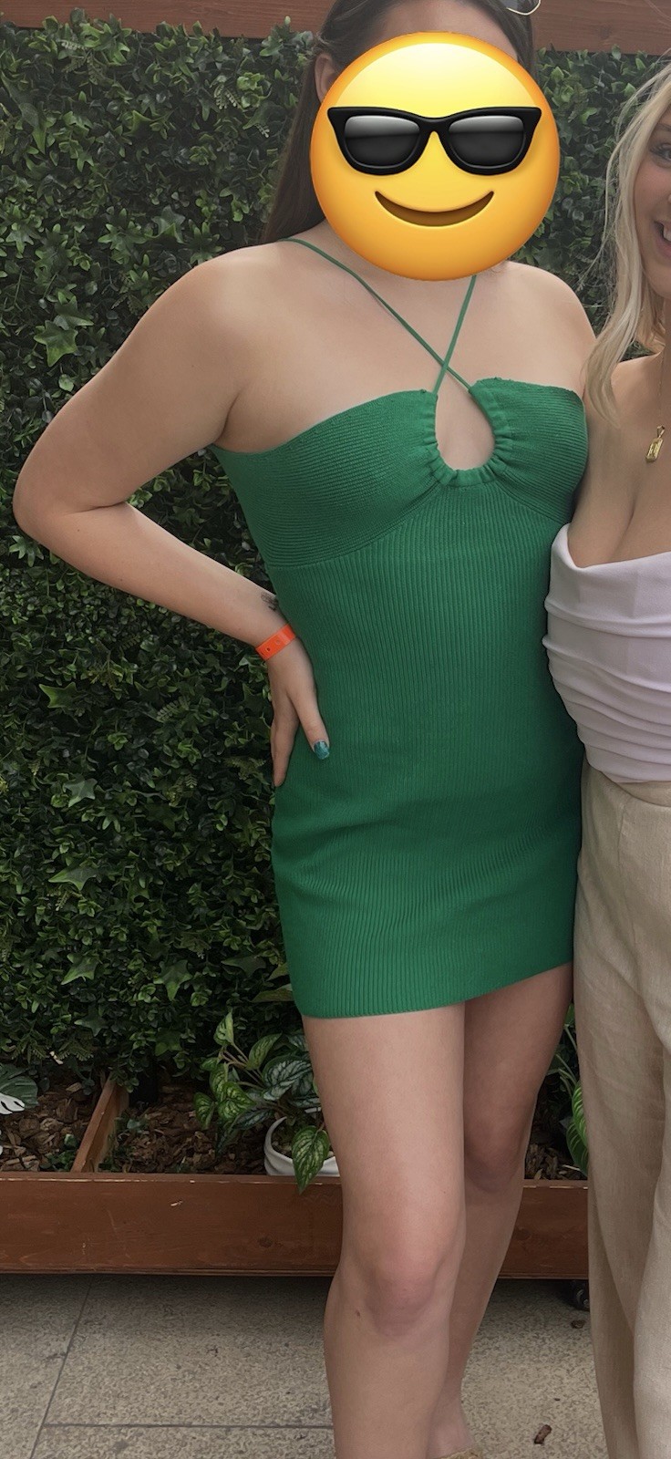 Peppermayo Green Rayon Ribbed Knit Halter Backless Bodycon Mini Dress Women S