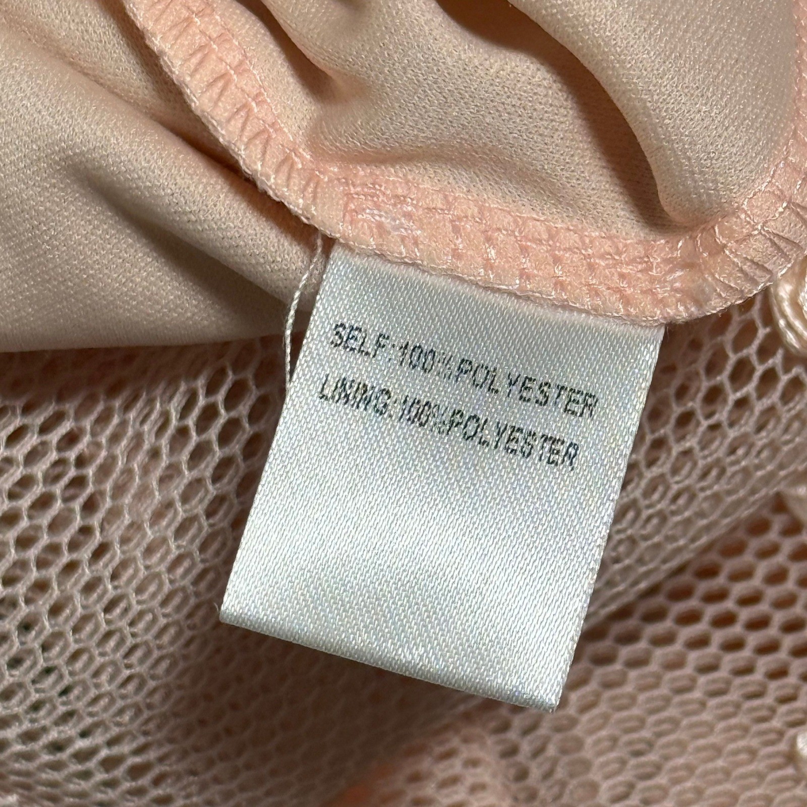 Soieblu Peach Pink Mesh Lace Off The Shoulder Mini Dress Womens Large Cocktail