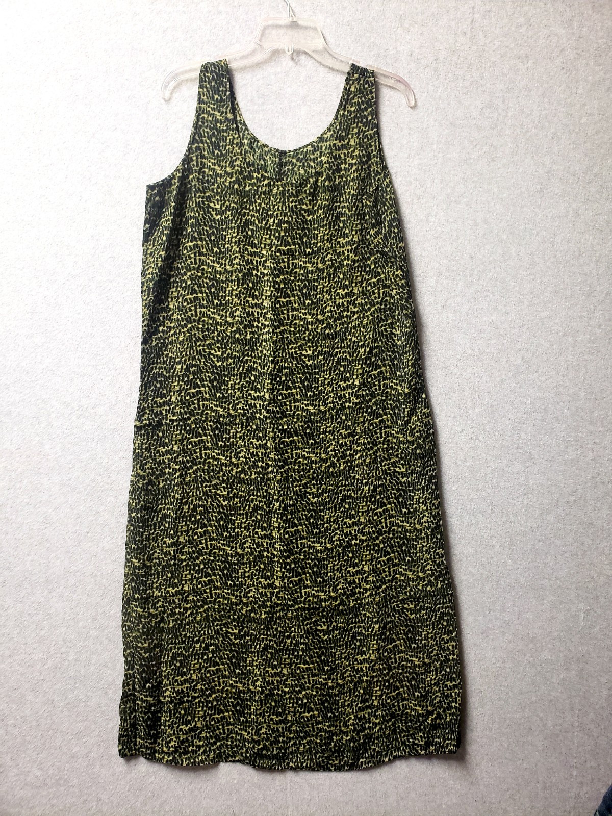 leopard print sleeveless dress Sheer casual polyester non stretch handmade