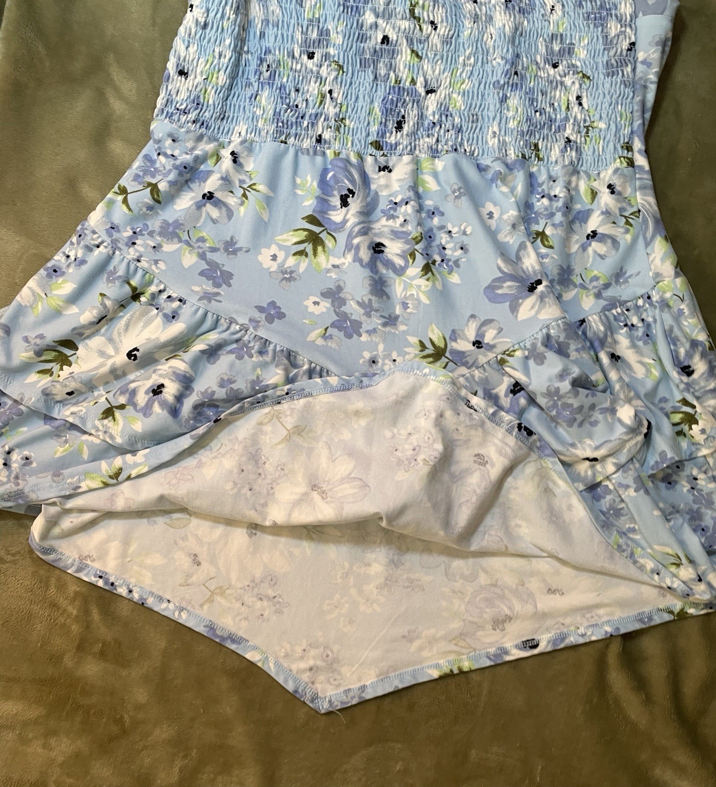 No Boundaries Spaghetti Strap Blue Sun Dress Size XXL 19 Adjustable Straps