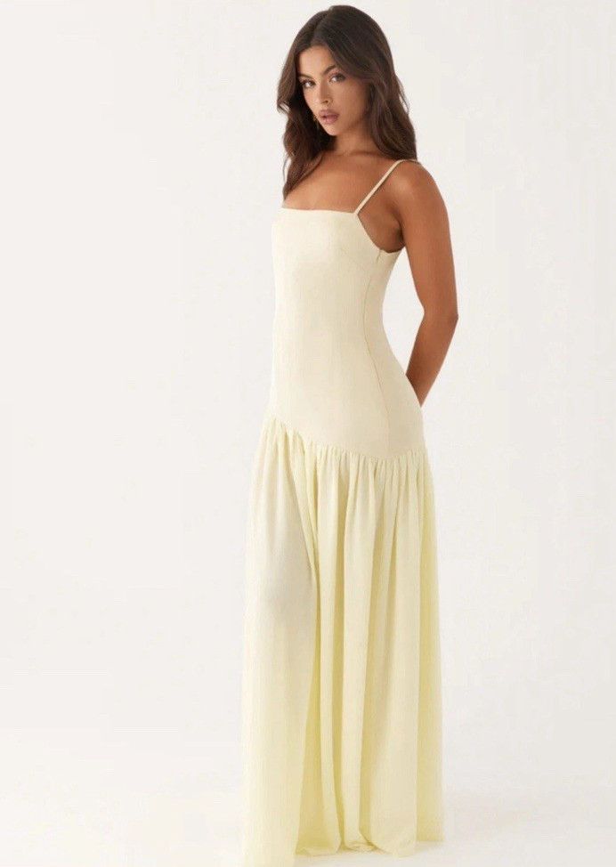 Park & Fifth Women’s Pleated Strapless Daphne Maxi Dress Extra Small Peony Pink