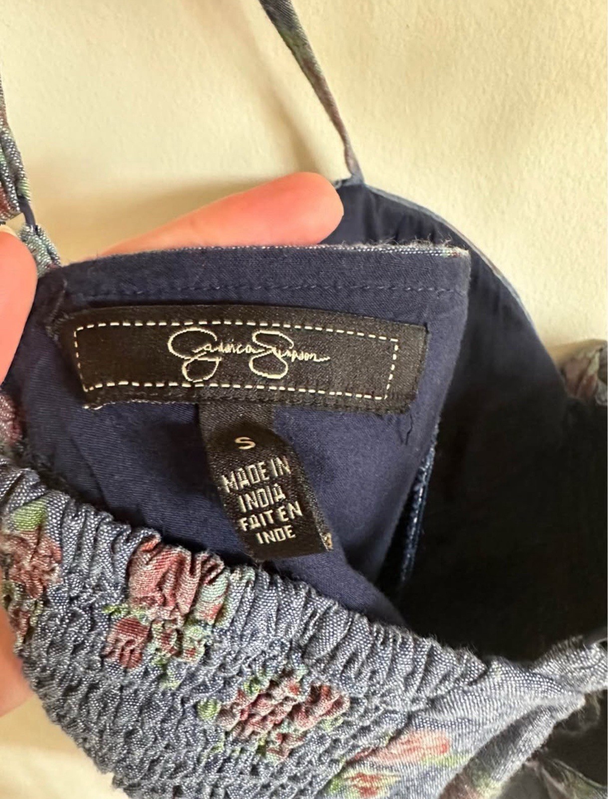 Jessica Simpson Floral Chambray Bustier Summer Dress / Womens S
