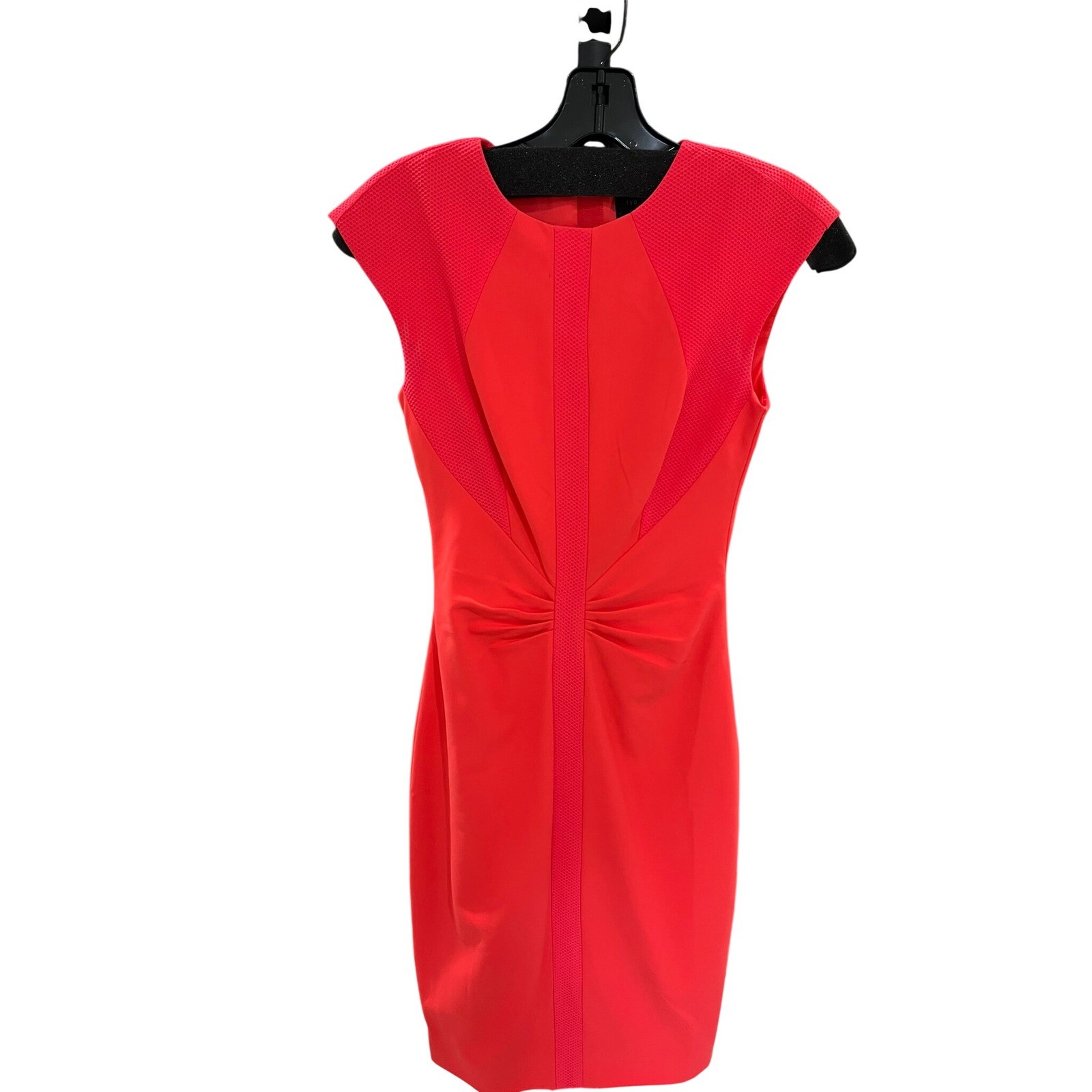Ted Baker London Acerola Red Waffle Mesh Panel Sheath Dress Size 0 US 2