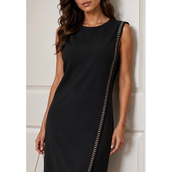 Jessica Simpson NWT Black Sleeveless Studded Sheath Dress – Size 12