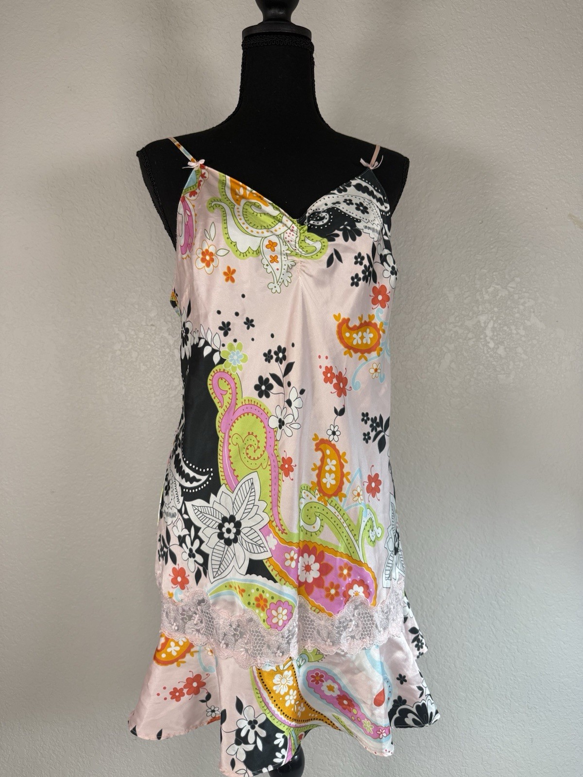 Y2k Victoria’s Secret Floral Mini Slip Dress Babydoll Fairy Whimsy M