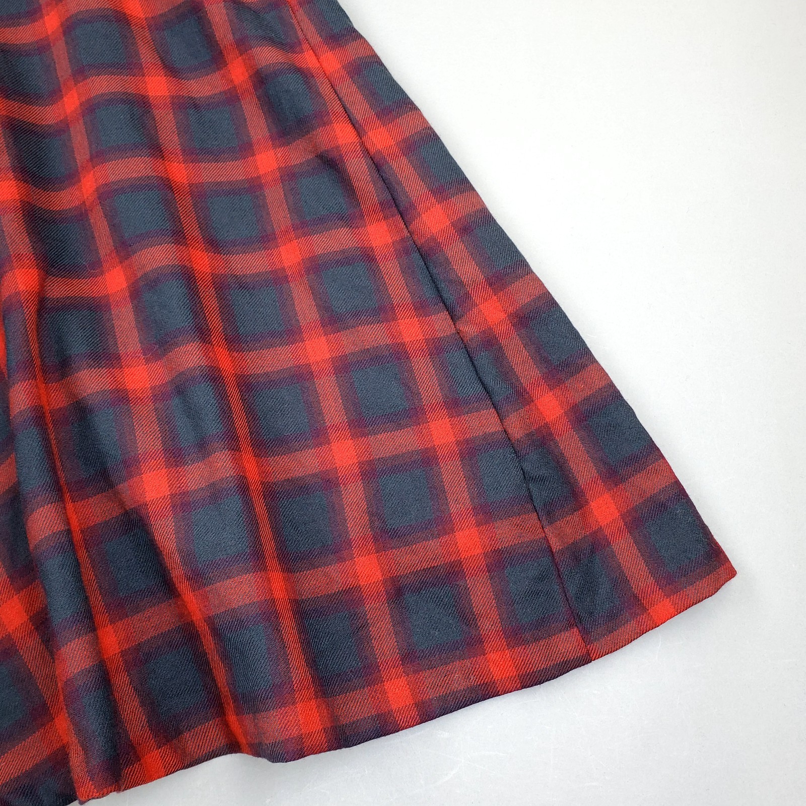 Pendleton 100% Wool Red Plaid Cunningham Tartan Jumper Lined Dress USA Made 14