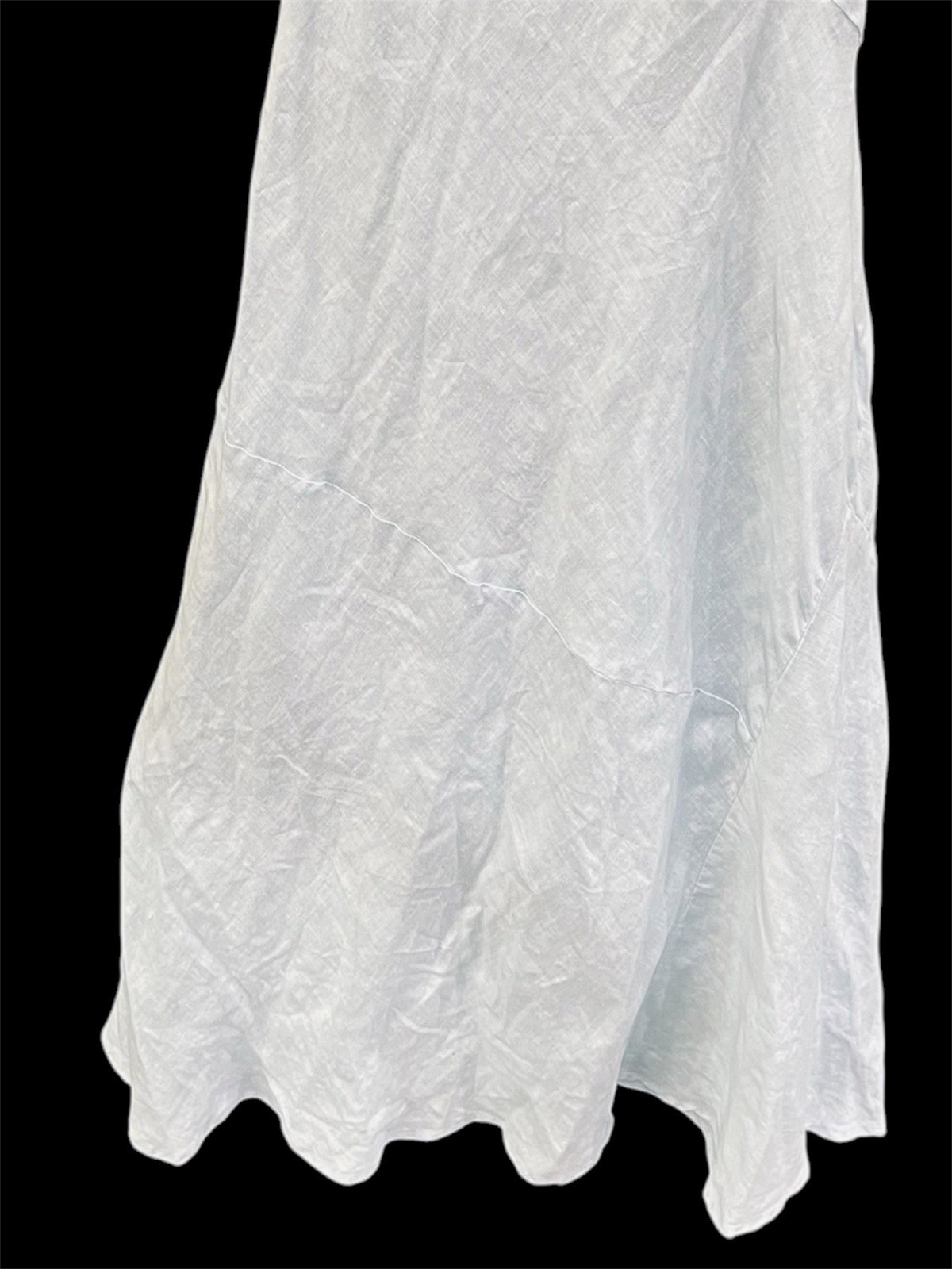 MICHAEL STARS Dress-Linen Blue-Round Neck Midi Tank Dress Sz S-785