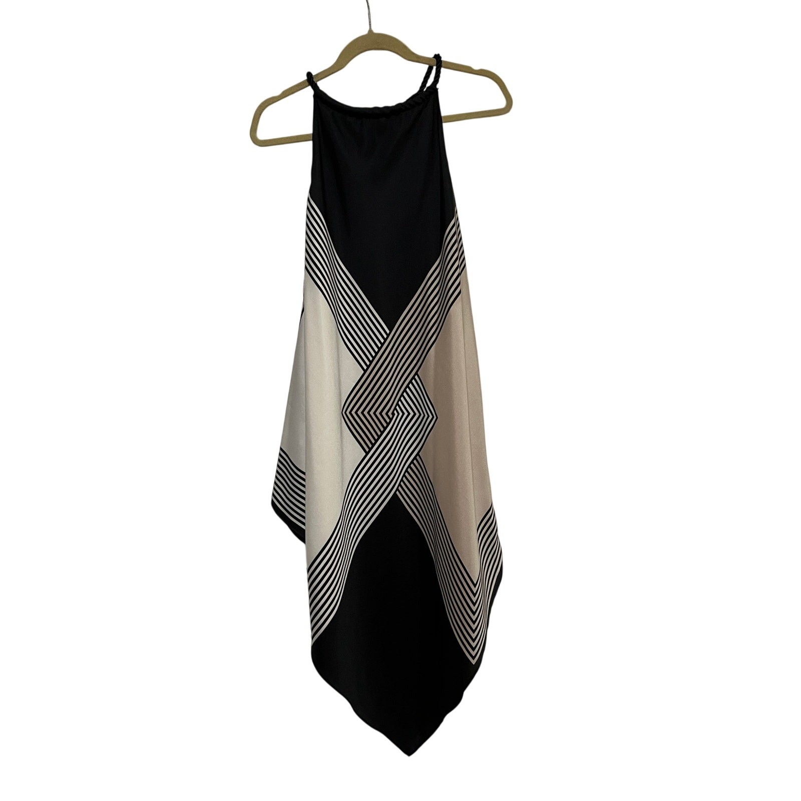 RACHEL Rachel Roy Sleeveless Halter Scarf Midi Dress Size XL Party Cocktail