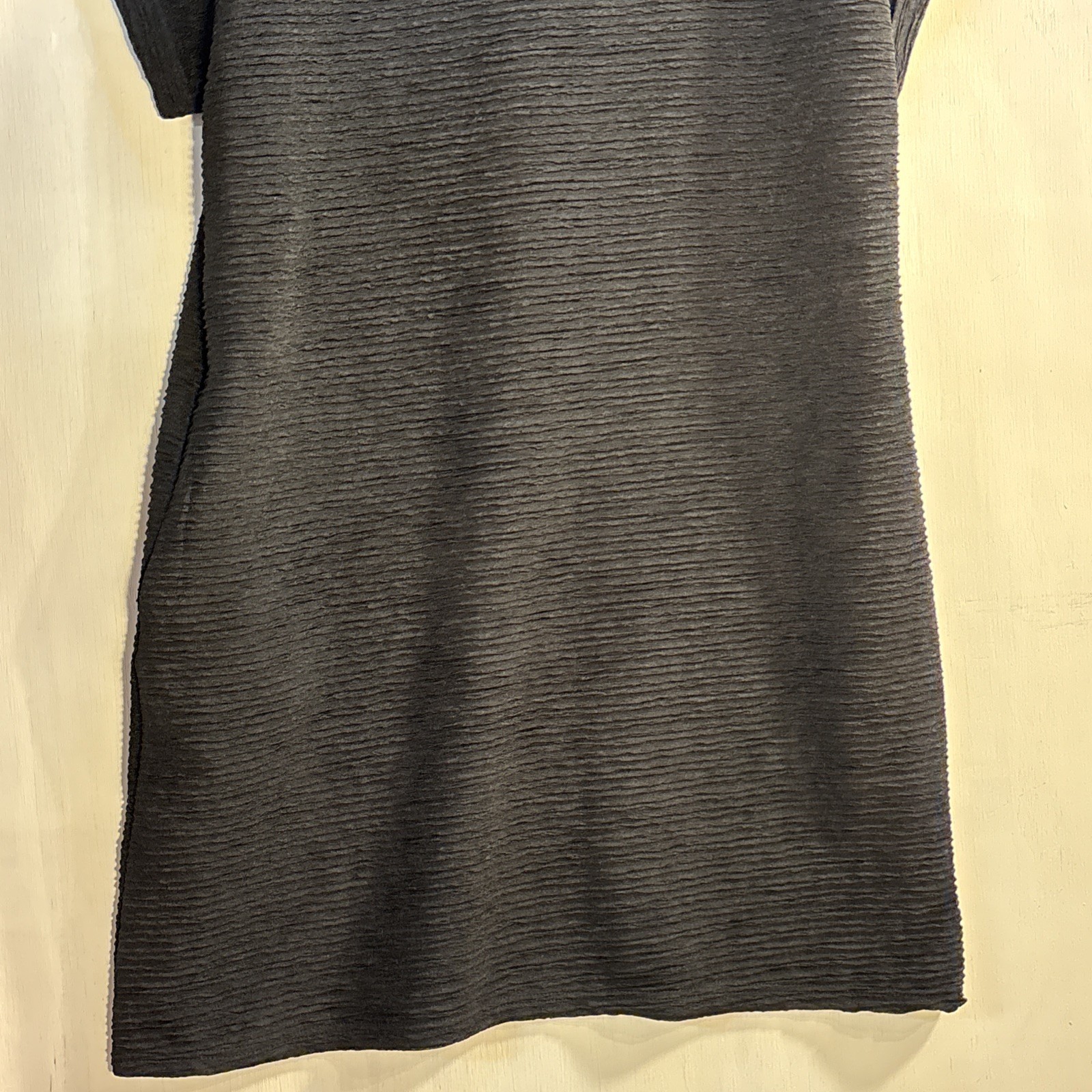 Evaless Women’s Size L Stretch Textured Knit Tunic Dress Pockets