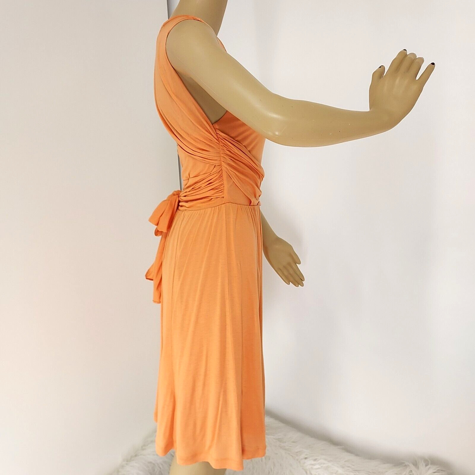 ANN TAYLOR ORANGE OPEN BACK SUMMER CAREER CASUAL DRESS SIZE: 6P