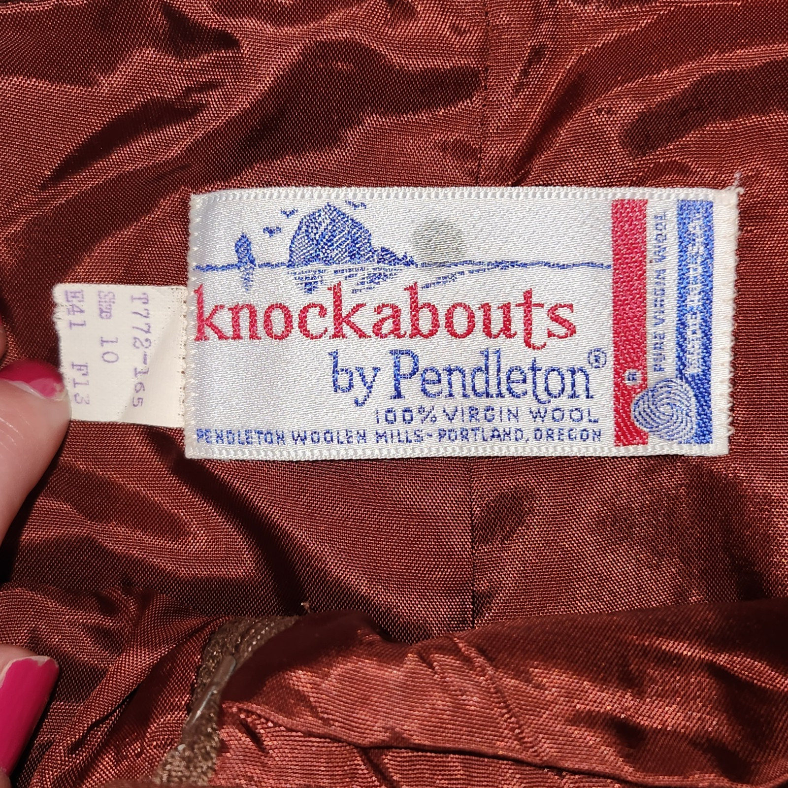 VINTAGE PENDLETON KNOCKABOUT 1970S SLACKS USA MADE BROWN SIZE SMALL VIRGIN WOOL
