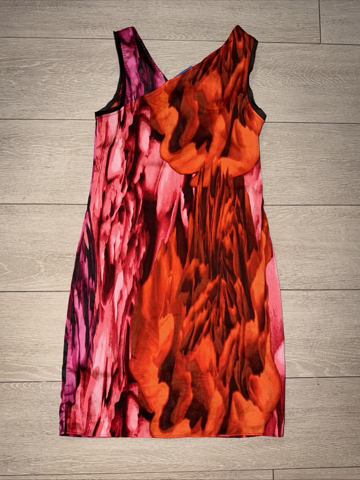 SIMPLY VERA Vera Wang Bold Multi-Color Dress Sleeveless Twist Front Size Small