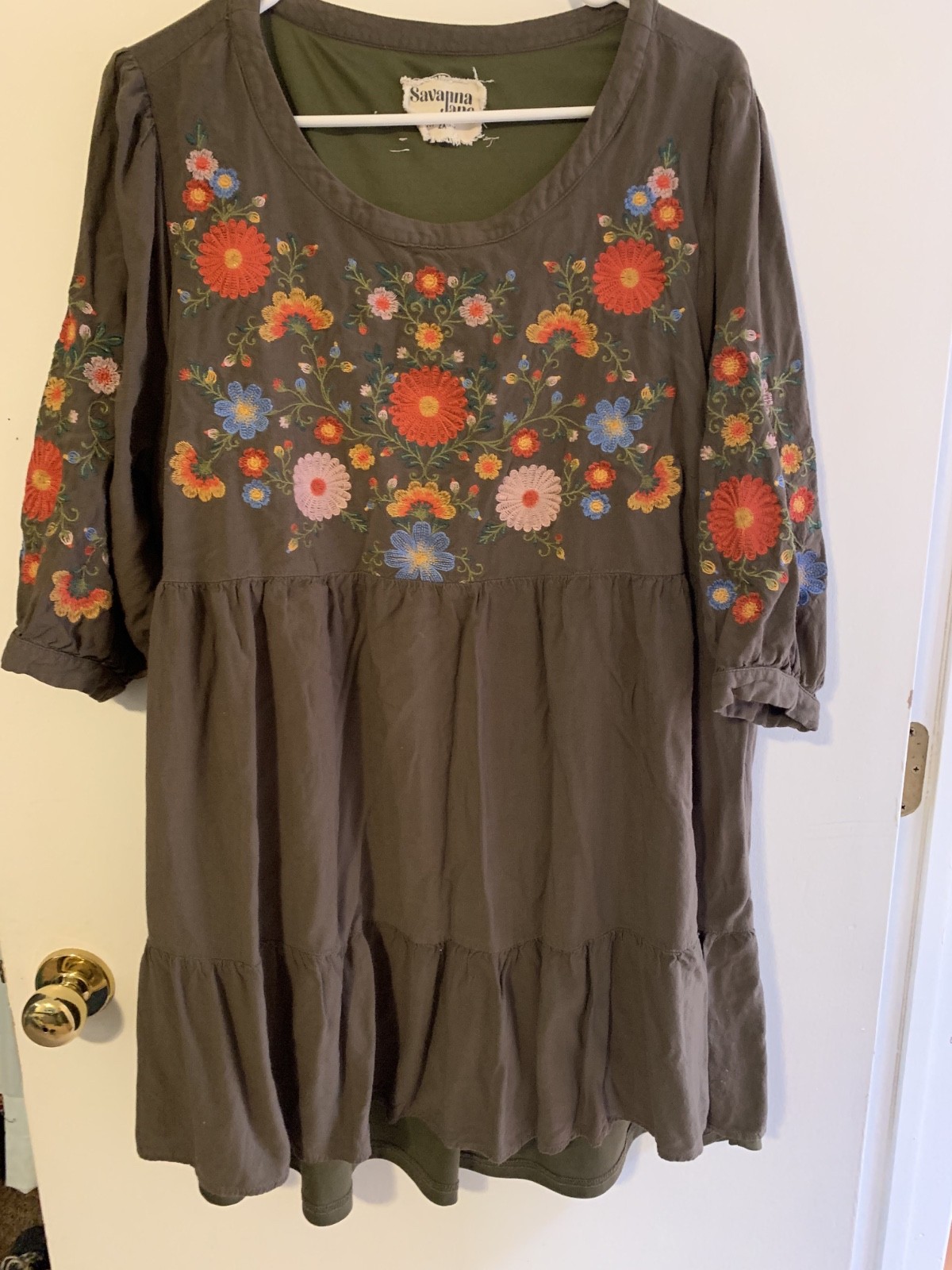 Savanna Jane Embroidered Dress/Tunic – Size 2X, Good pre-owned condition