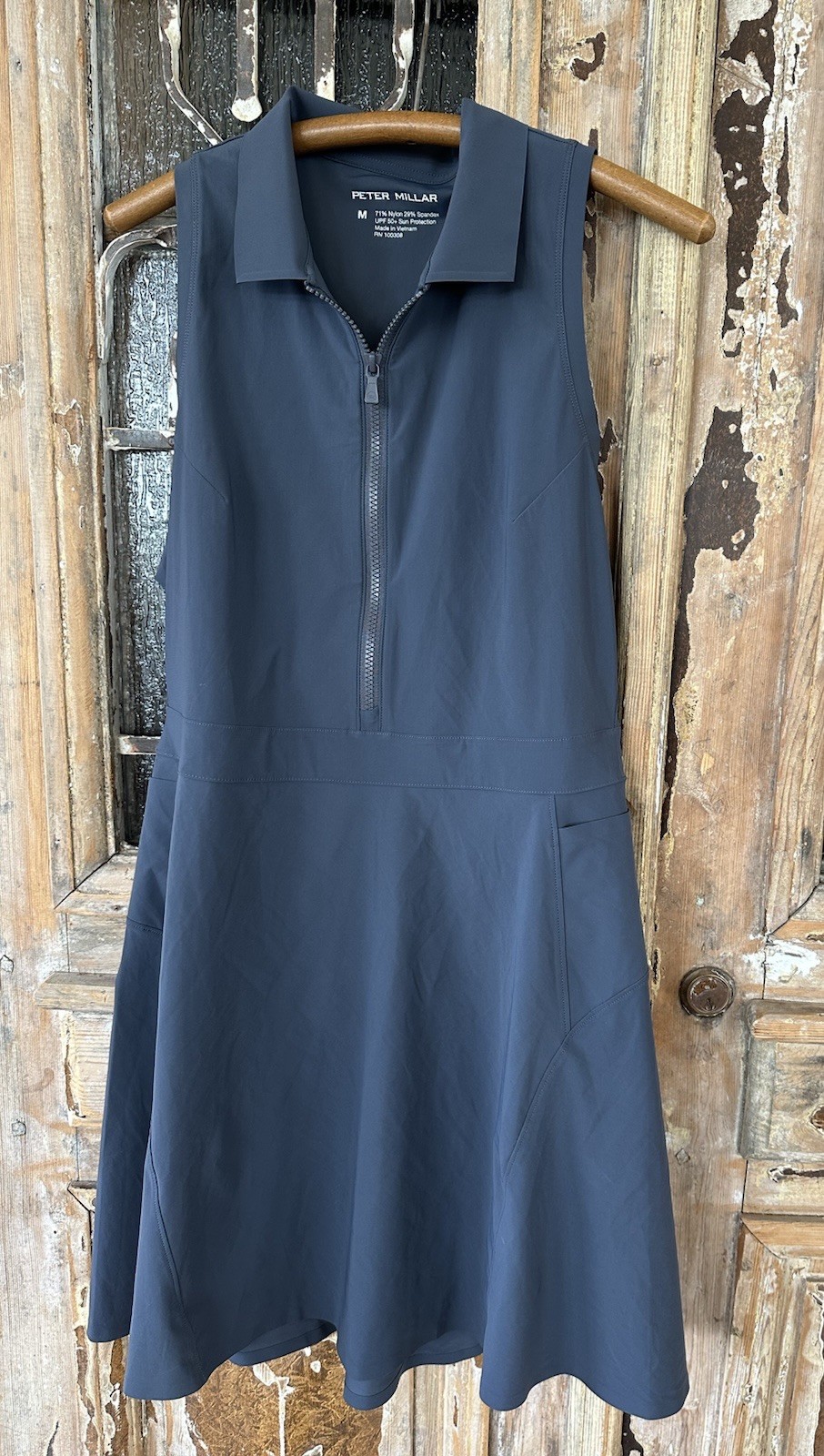 PETER MILLAR Bingham Sleeveless Sport Mini Dress GOLF UPF 50+ sz M $179