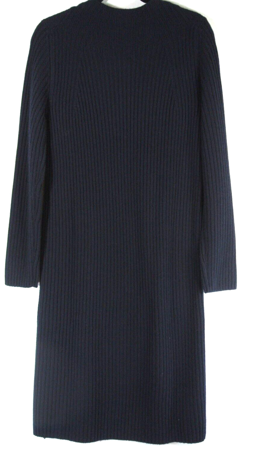 NEW VINCE Ribbed Wool Cashmere-blend Sweater dress in Costal Size L #S5063