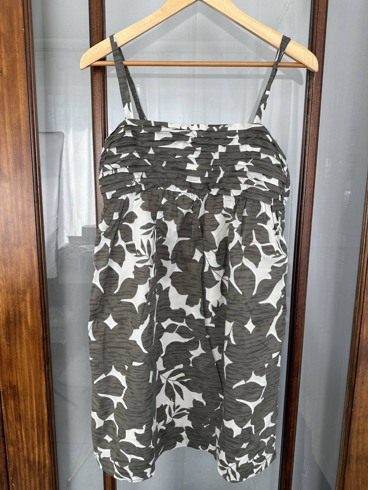 Y2K Old Navy Floral Sleeveless Babydoll Mini Tank Dress Spring Medium Tropical