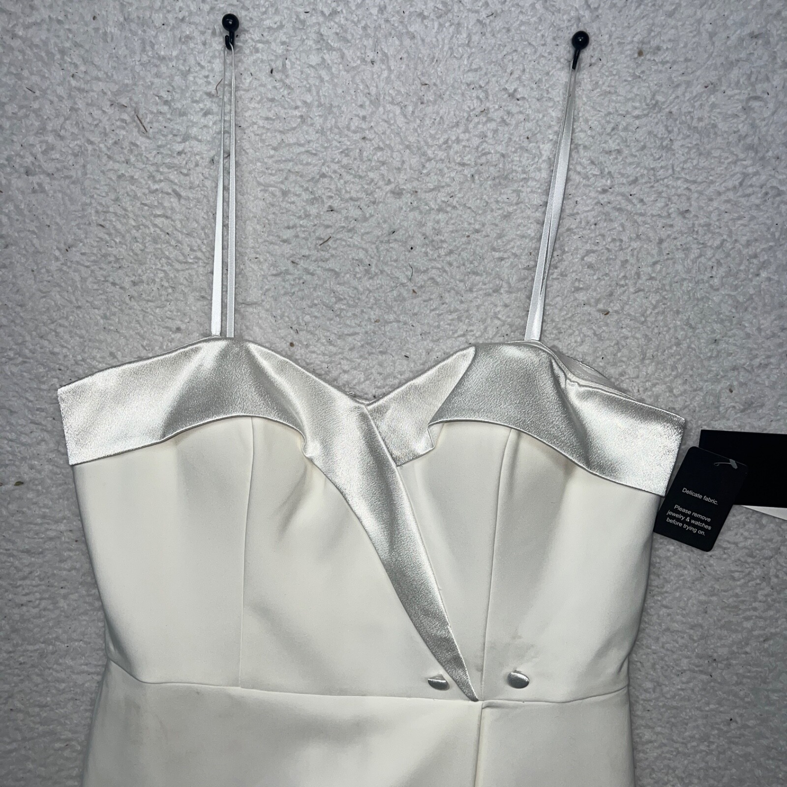 Aidan Mattox Strapless Tuxedo Dress Size 8 NWT Ivory MN1E205509