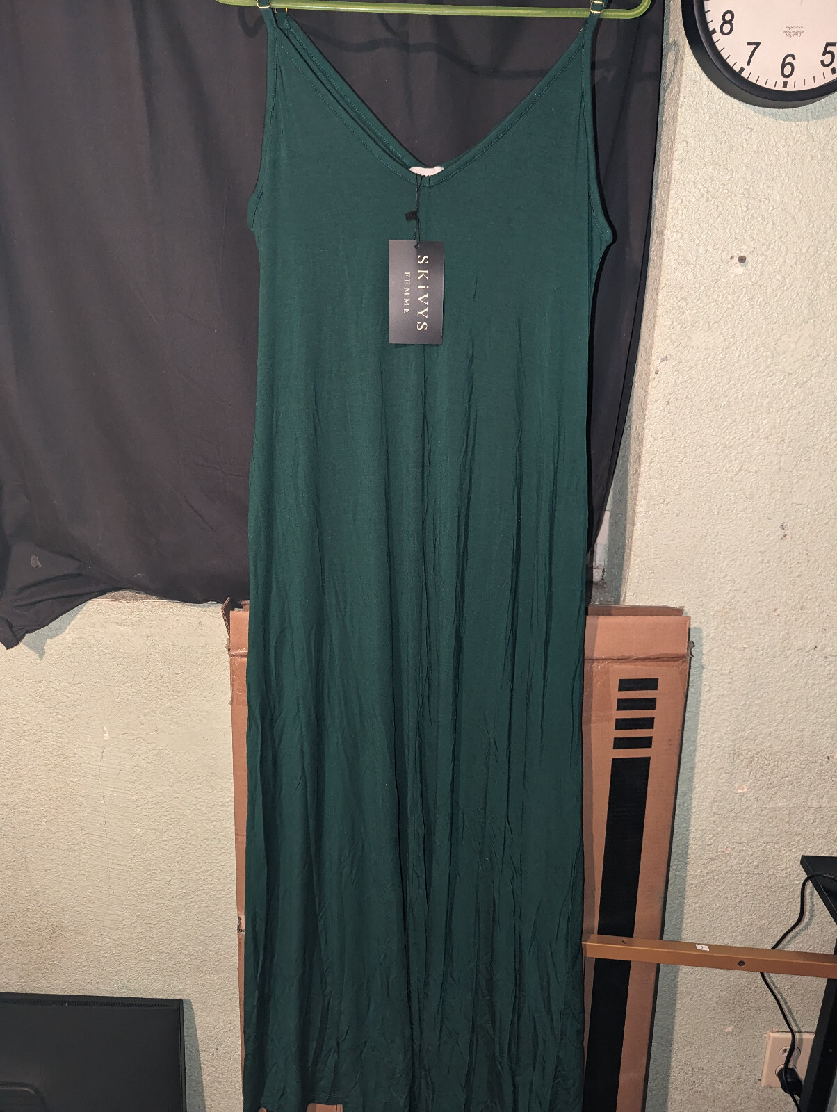 Skivys Femme Goddess Gown Forest Green Large Women’s Dress Sleeveless