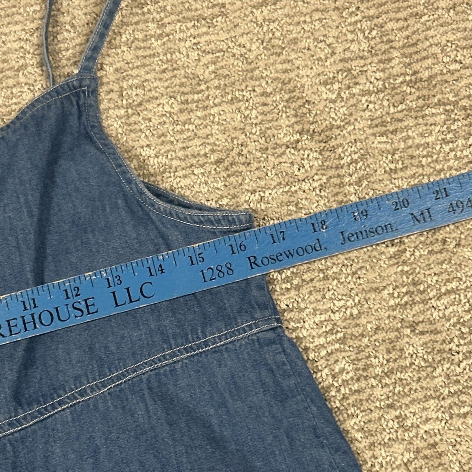 Aeropostale Overall Dress Junior Womens Large Aero Jean Pearl Snap Front Y2K 90s