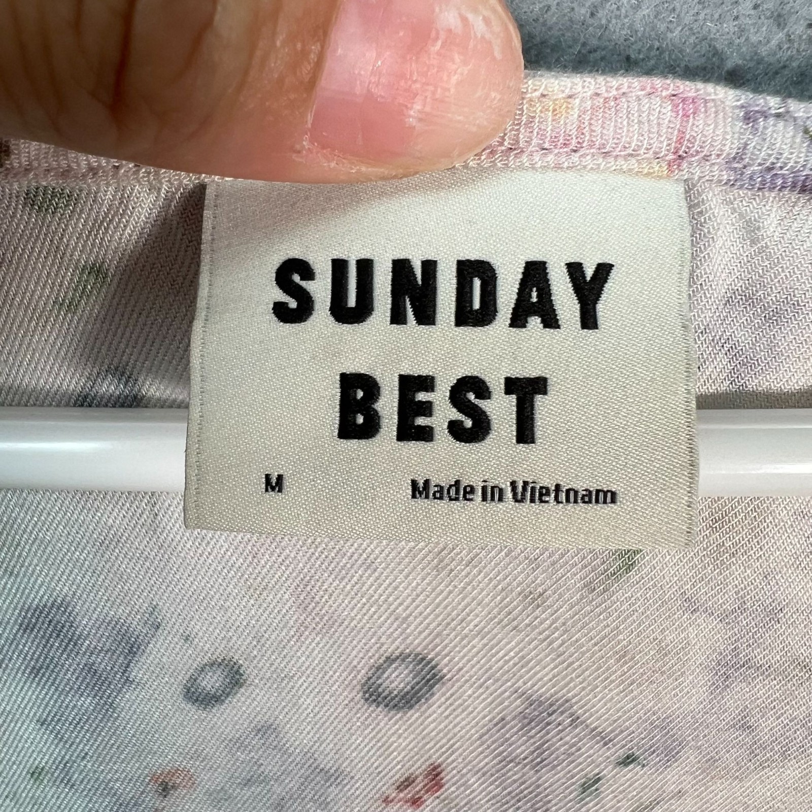 Sunday Best Womens Medium Floral Sleeveless V-Neck Dress Pink Purple White Rayon