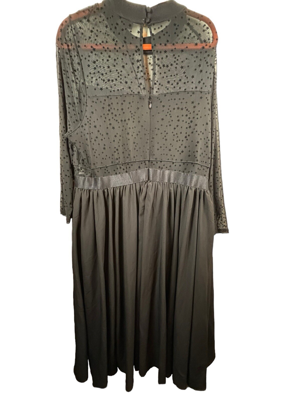Torrid At The Knee Star Sheer Skater Dress in Deep Black Size 20