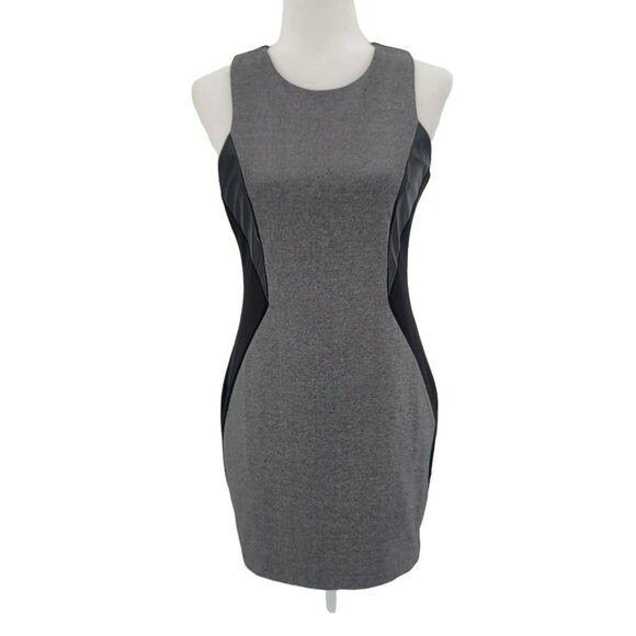 NWT Pink Martini Hally Sleeveless Colorblock Charcoal Dress Womens Small