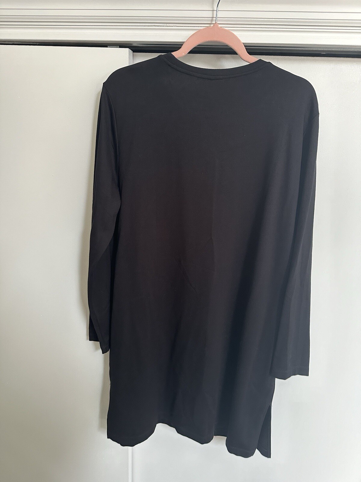 H&M Basics 3/4 To Long Sleeve knit Knee Length Black SZ XL Dress NWT