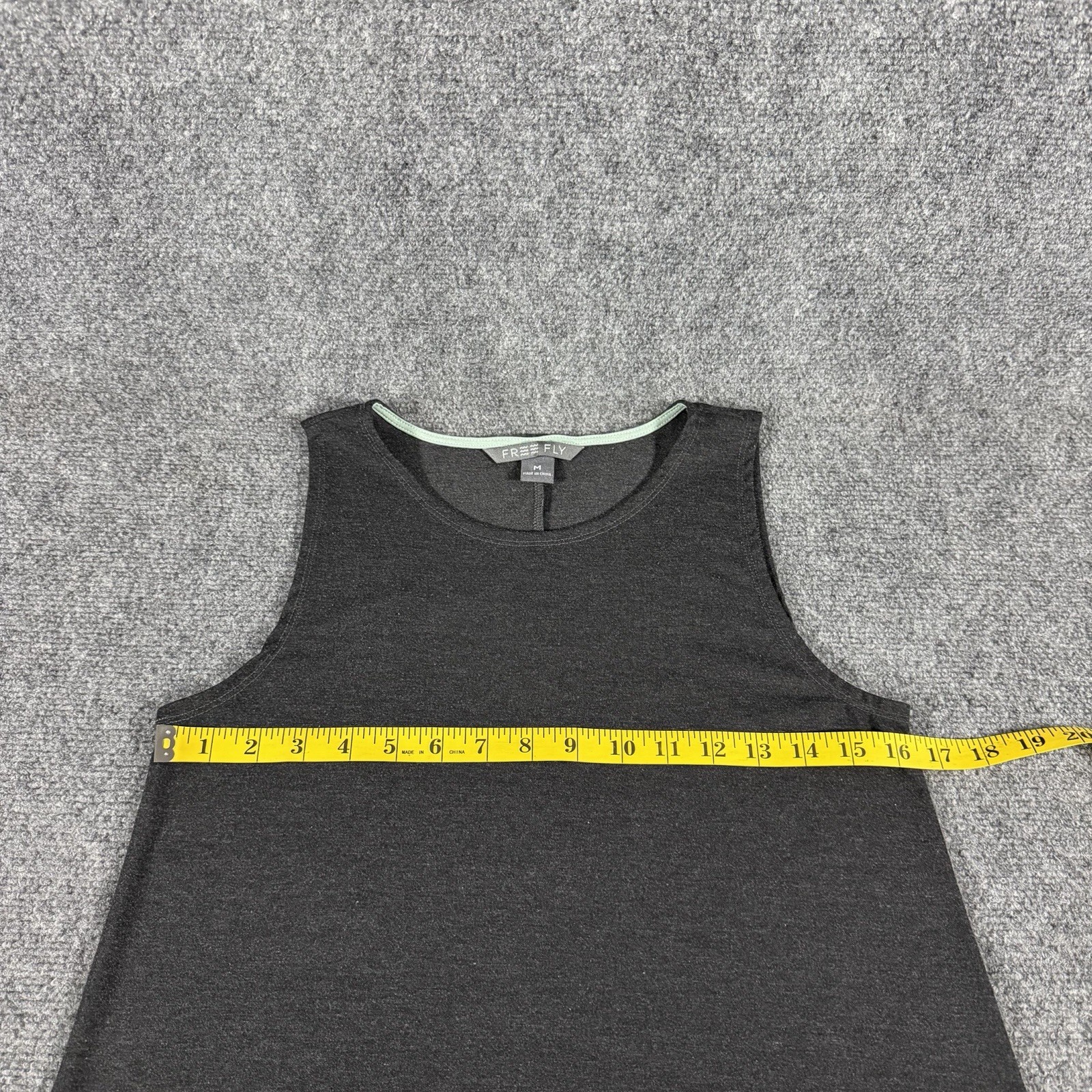 Free Fly Bamboo Flex Sleeveless Midi Dress Womens M Charcoal Stretch Casual Soft