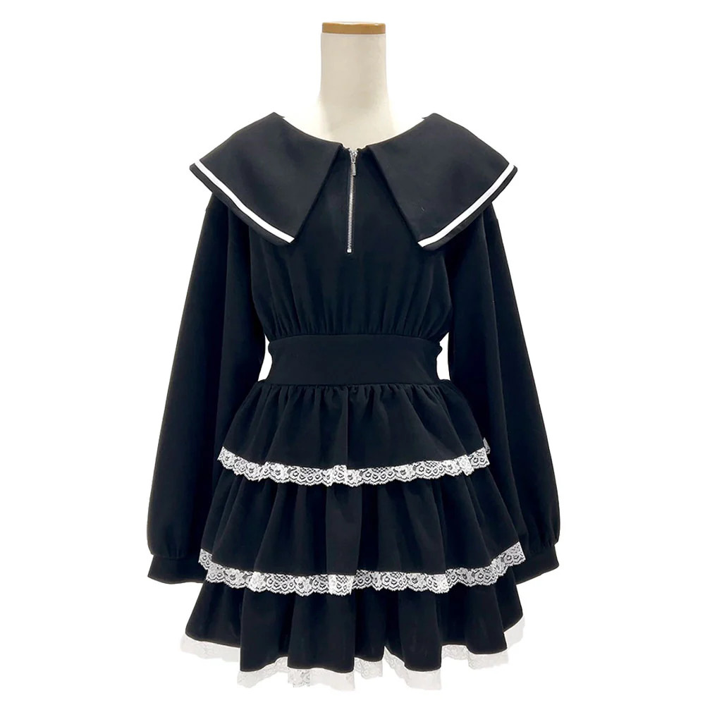 Thanksgiving Sale Target Half Zip Tiered Ruffled Mini Dress Jirai New