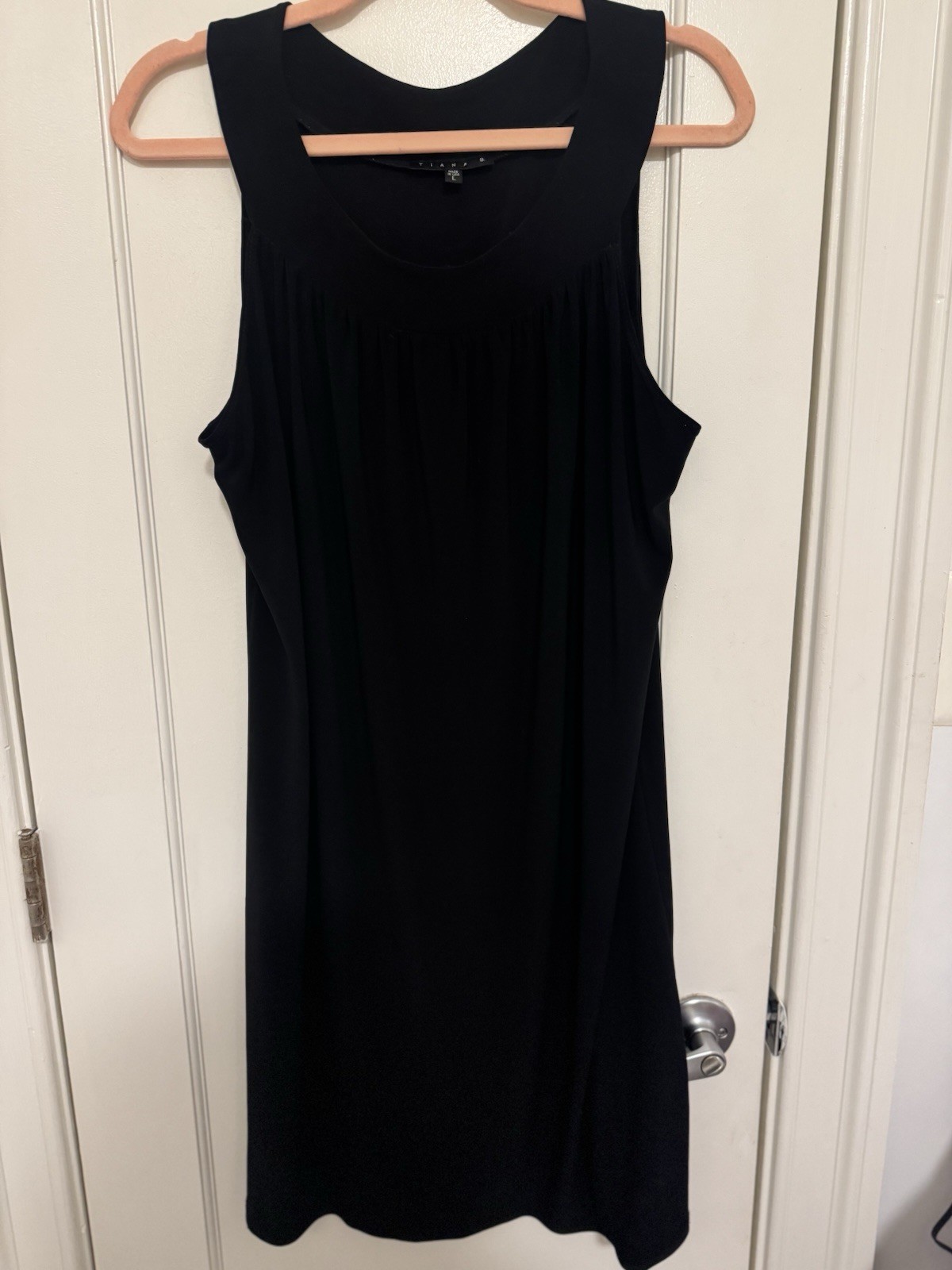 Tiana B Woman’s Black Flowy Dress Sz L Sleeveless Lightweight Breathable