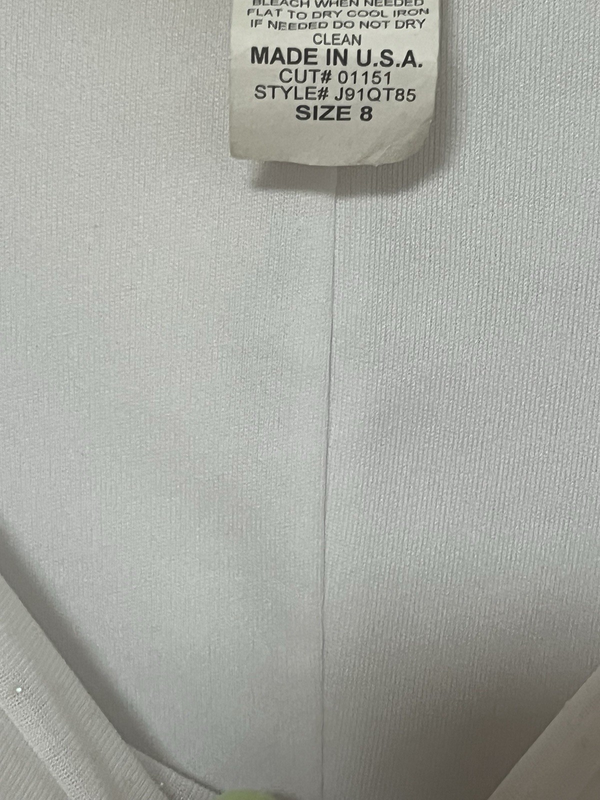 Vintage Full Length White Dress Sleeveless With Ties Lined Sparkles Size 8 NWTAG