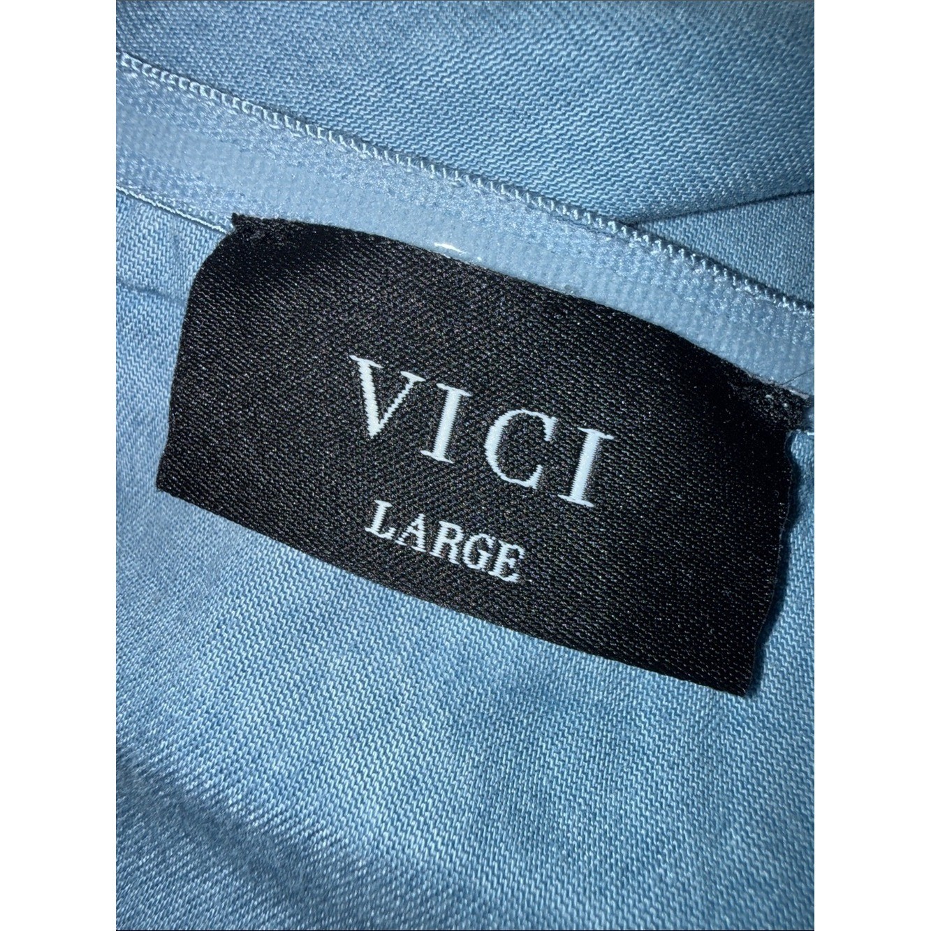 Vici Open Sky Strapless Chambray Maxi Dress Size Large